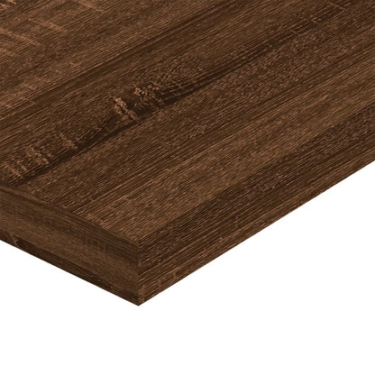 Mensole Parete 4pz Rovere Marrone 80x10x1,5cm Legno Multistrato