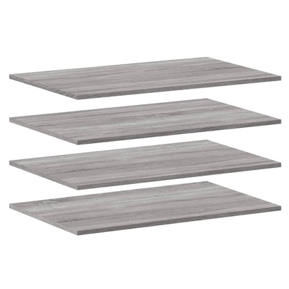 Mensole Parete 4pz Grigio Sonoma 80x50x1,5cm Legno Multistrato - homemem39