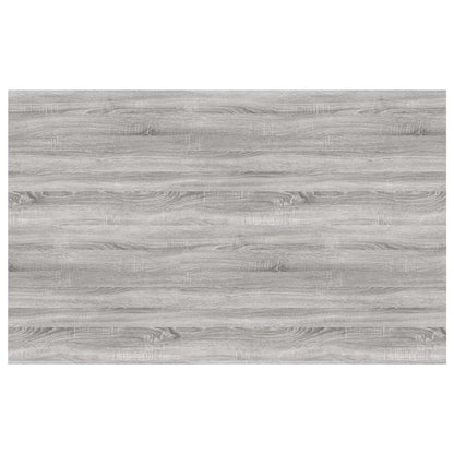 Mensole Parete 4pz Grigio Sonoma 80x50x1,5cm Legno Multistrato - homemem39