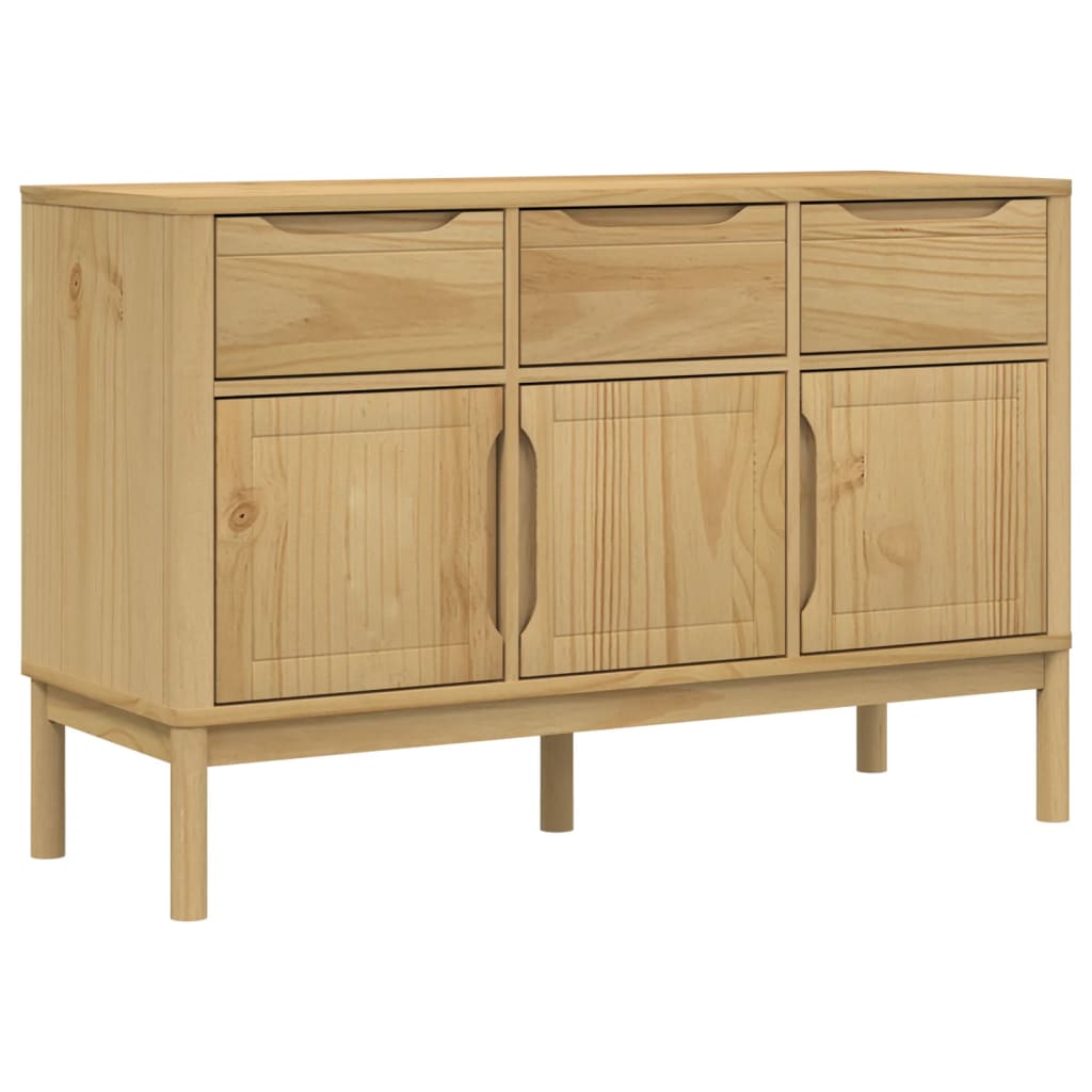 Credenza FLORO Marrone Cera 114x43x74 cm in Legno di Pino