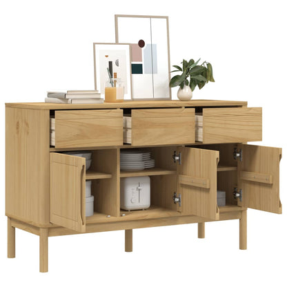 Credenza FLORO Marrone Cera 114x43x74 cm in Legno di Pino - homemem39