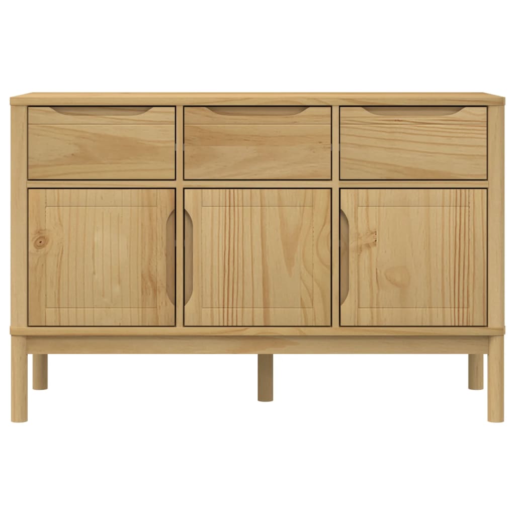 Credenza FLORO Marrone Cera 114x43x74 cm in Legno di Pino - homemem39