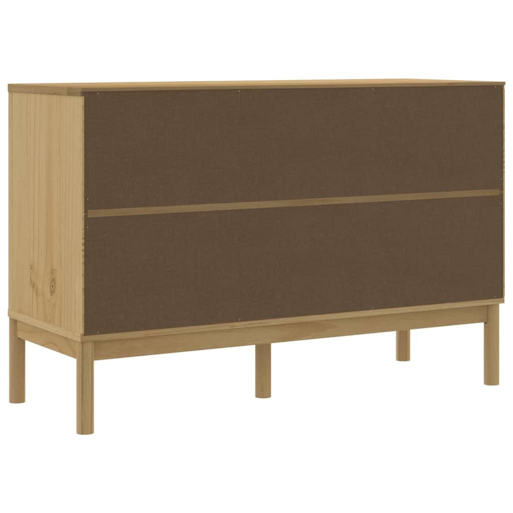 Credenza FLORO Marrone Cera 114x43x74 cm in Legno di Pino - homemem39