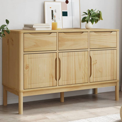 Credenza FLORO Marrone Cera 114x43x74 cm in Legno di Pino - homemem39