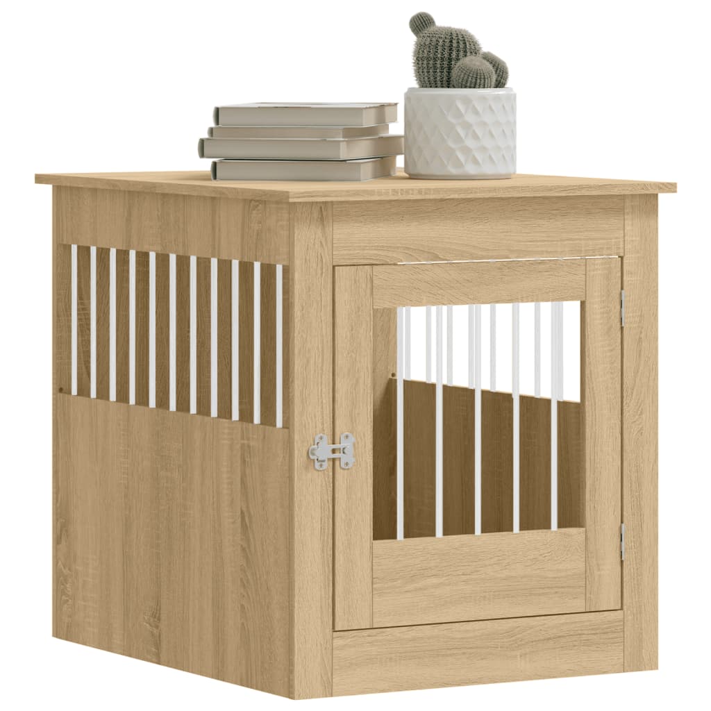 Gabbia Cani Arredamento Rovere Sonoma 64,5x80x71cm Multistrato - homemem39