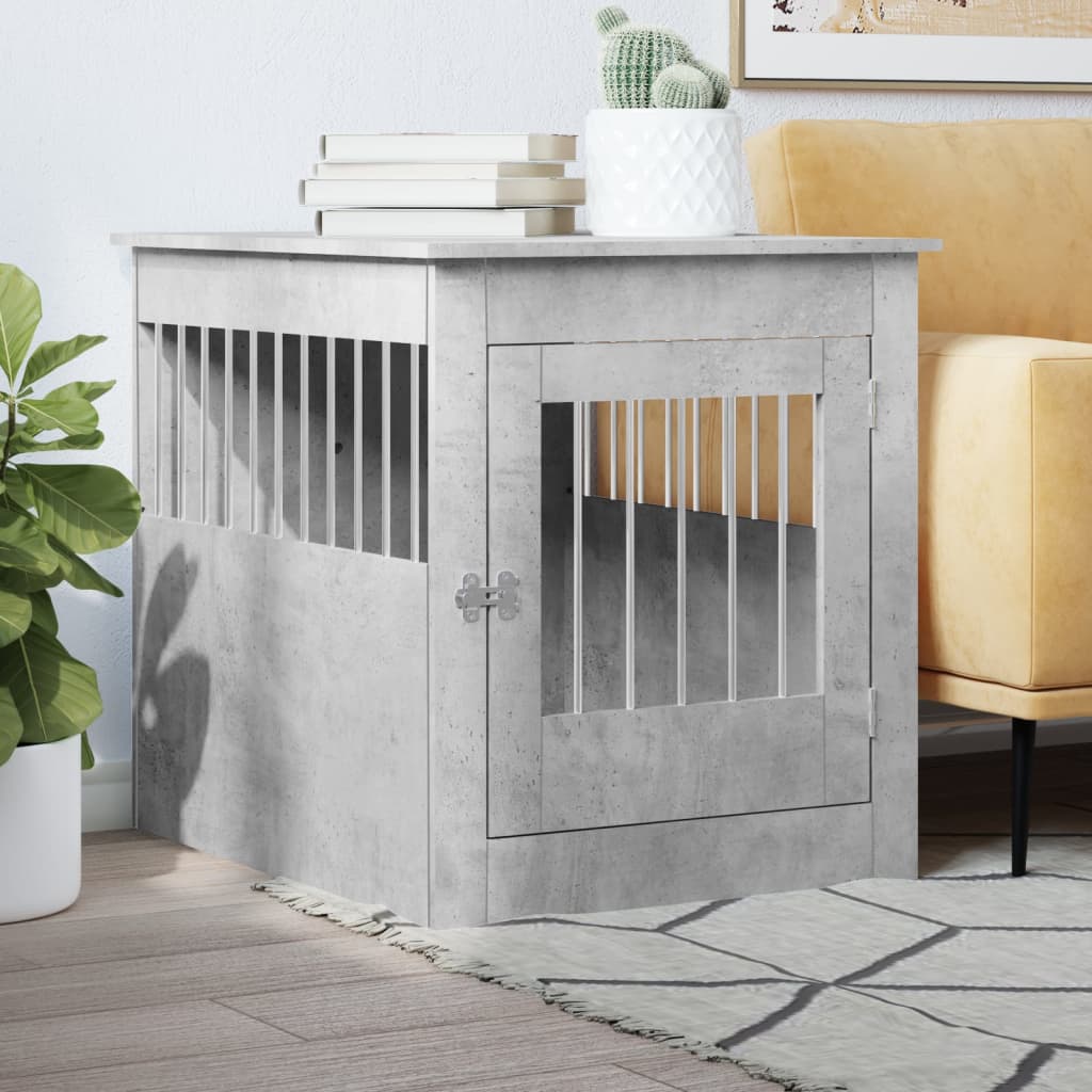 Gabbia Cani Arredamento Grigio Cemento 64,5x80x71cm Multistrato - homemem39