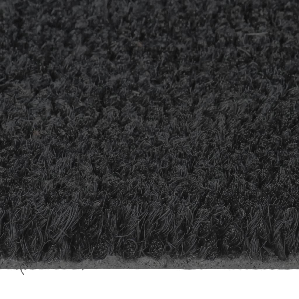 Zerbino Naturale Nero Mezzo Rotondo 40x60 cm Fibra di Cocco - homemem39