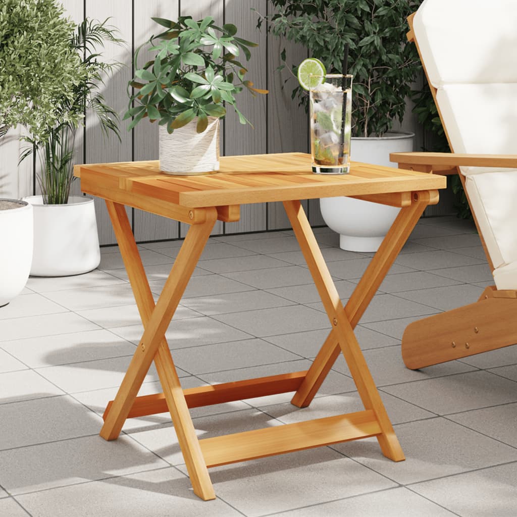 Tavolo da Giardino Pieghevole 50x50x50 cm Legno Massello Acacia - homemem39