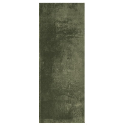 Tappeto Pelo Corto HUARTE Morbido Lavabile Verde Bosco 80x200cm