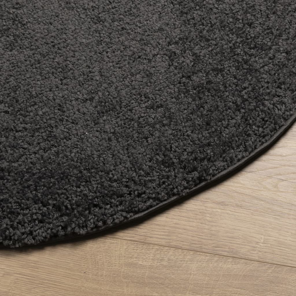 Tappeto Shaggy PAMPLONA a Pelo Lungo Moderno Antracite Ø 280 cm - homemem39