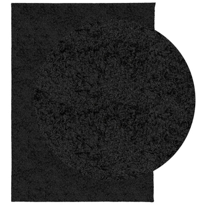 Tappeto Shaggy PAMPLONA a Pelo Lungo Moderno Nero 240x340 cm