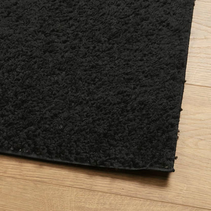 Tappeto Shaggy PAMPLONA a Pelo Lungo Moderno Nero 240x340 cm