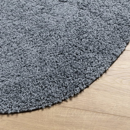 Tappeto Shaggy PAMPLONA a Pelo Lungo Moderno Blu Ø 120 cm