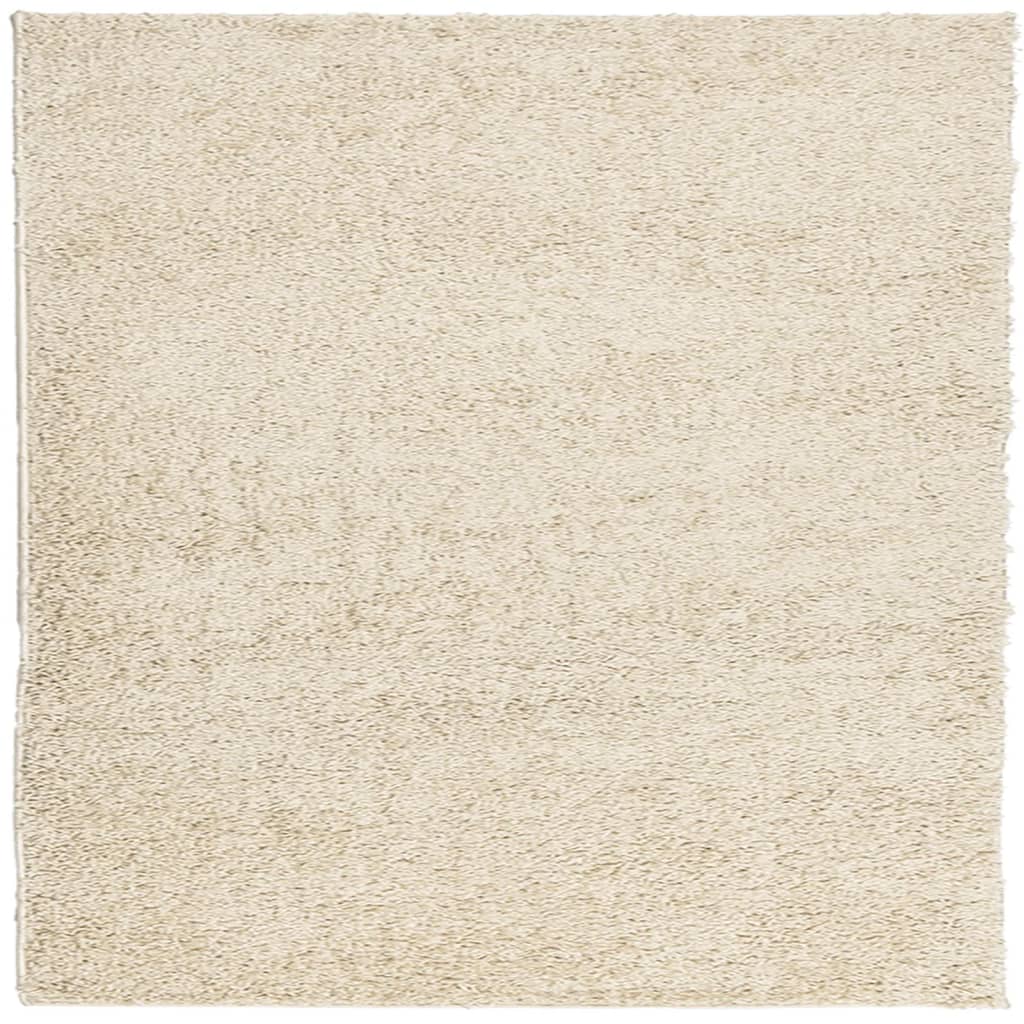 Tappeto Shaggy PAMPLONA a Pelo Lungo Moderno Oro 160x160 cm