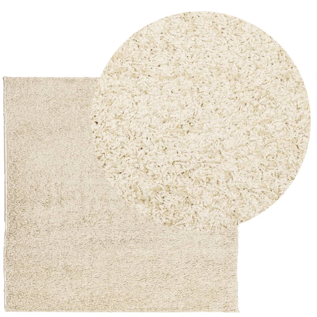 Tappeto Shaggy PAMPLONA a Pelo Lungo Moderno Oro 160x160 cm - homemem39