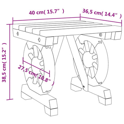 Poggiapiedi da Giardino 2 pz in Legno Massello di Abete