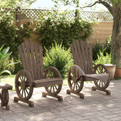 Sedie da Giardino Adirondack 2 pz in Legno Massello di Abete - homemem39