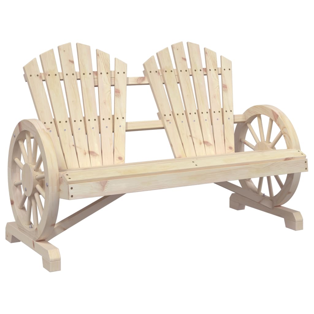 Sedia da Giardino Adirondack 2 Posti in Legno Massello di Abete - homemem39