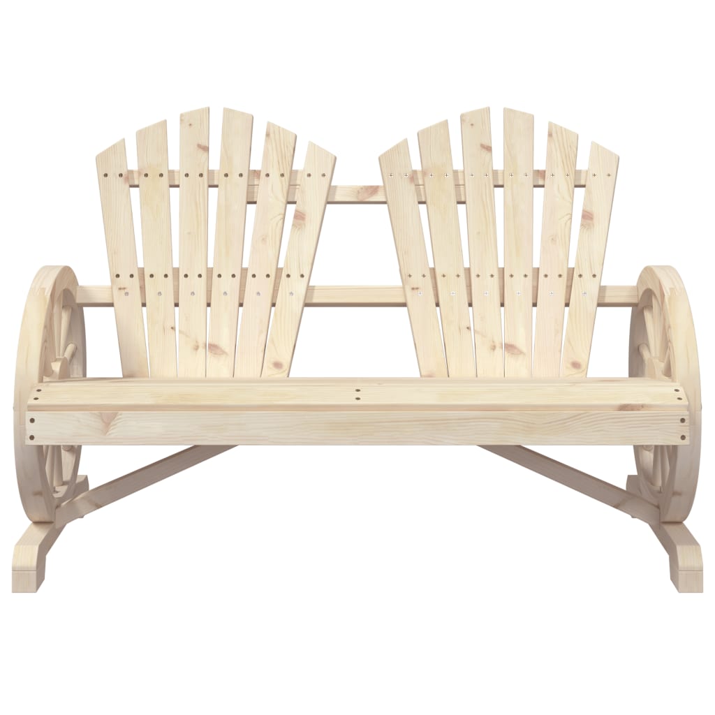 Sedia da Giardino Adirondack 2 Posti in Legno Massello di Abete - homemem39