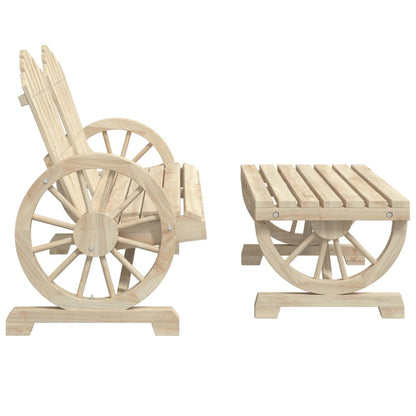 Set Salotto da Giardino 2 pz in Legno Massello di Abete - homemem39