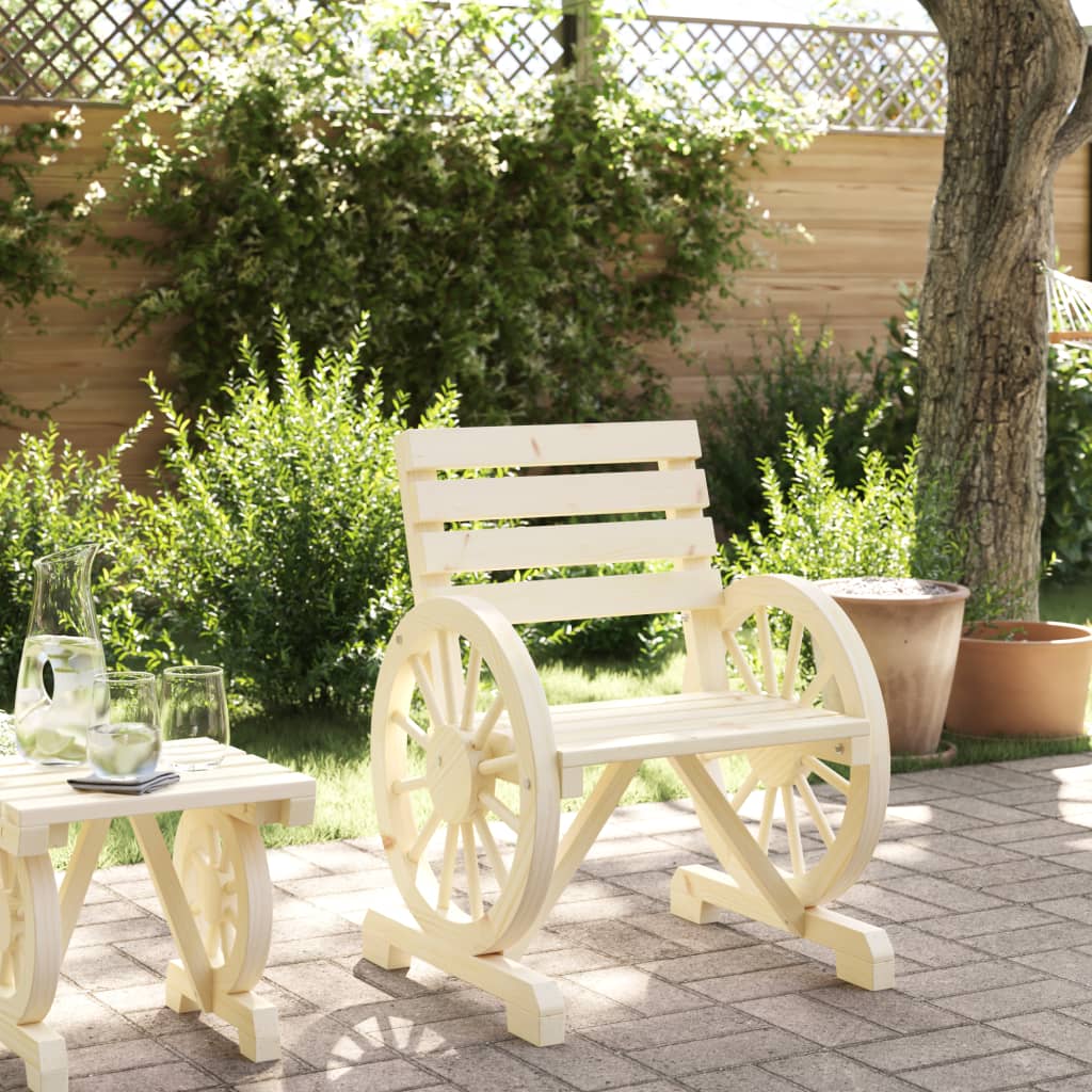 Sedia da Giardino 58x58x78,5 cm in Legno Massello di Abete - homemem39