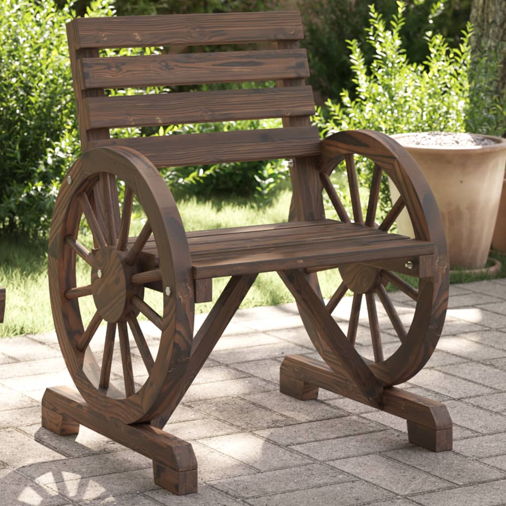 Sedia da Giardino 58x58x78,5 cm in Legno Massello di Abete - homemem39