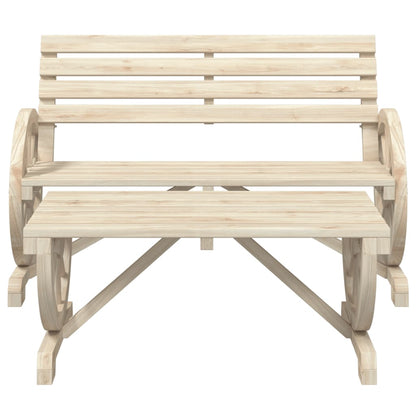 Set Salotto da Giardino 2 pz in Legno Massello di Abete