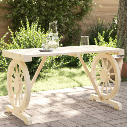 Tavolo da Giardino 115x55x65 cm in Legno Massello di Abete - homemem39