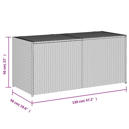 Contenitore da Giardino Nero 283L in Polyrattan - homemem39