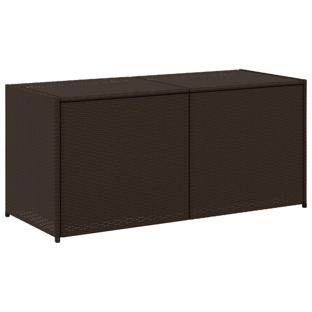 Contenitore da Giardino Marrone 283L in Polyrattan - homemem39