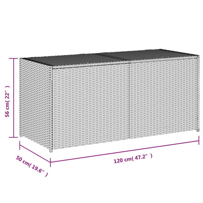 Contenitore da Giardino Marrone 283L in Polyrattan - homemem39