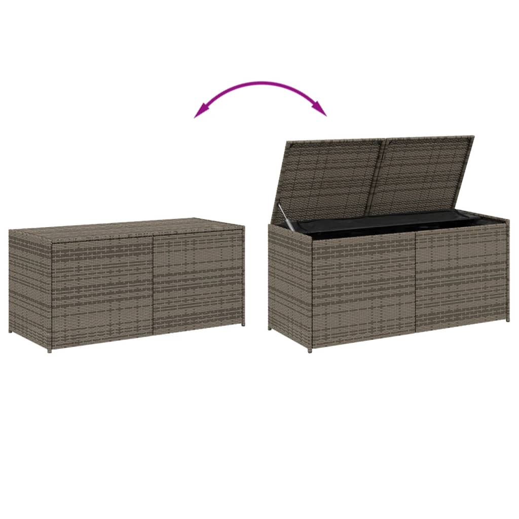 Contenitore da Giardino Grigio 283L in Polyrattan - homemem39