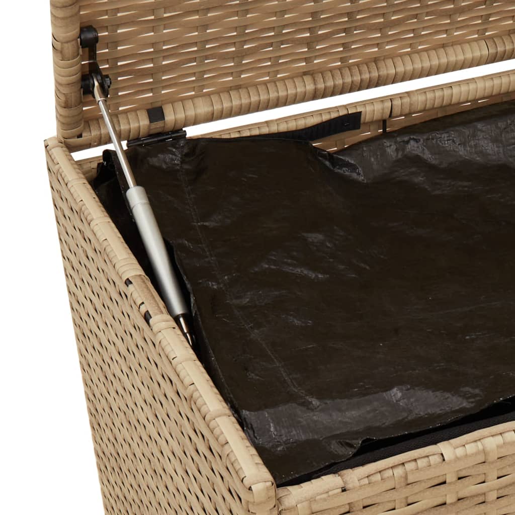 Contenitore da Giardino Beige Misto 283L in Polyrattan