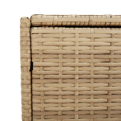 Contenitore da Giardino con Ruote Beige Misto 283L Polyrattan