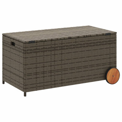 Contenitore da Giardino con Ruote Grigio 190L in Polyrattan - homemem39