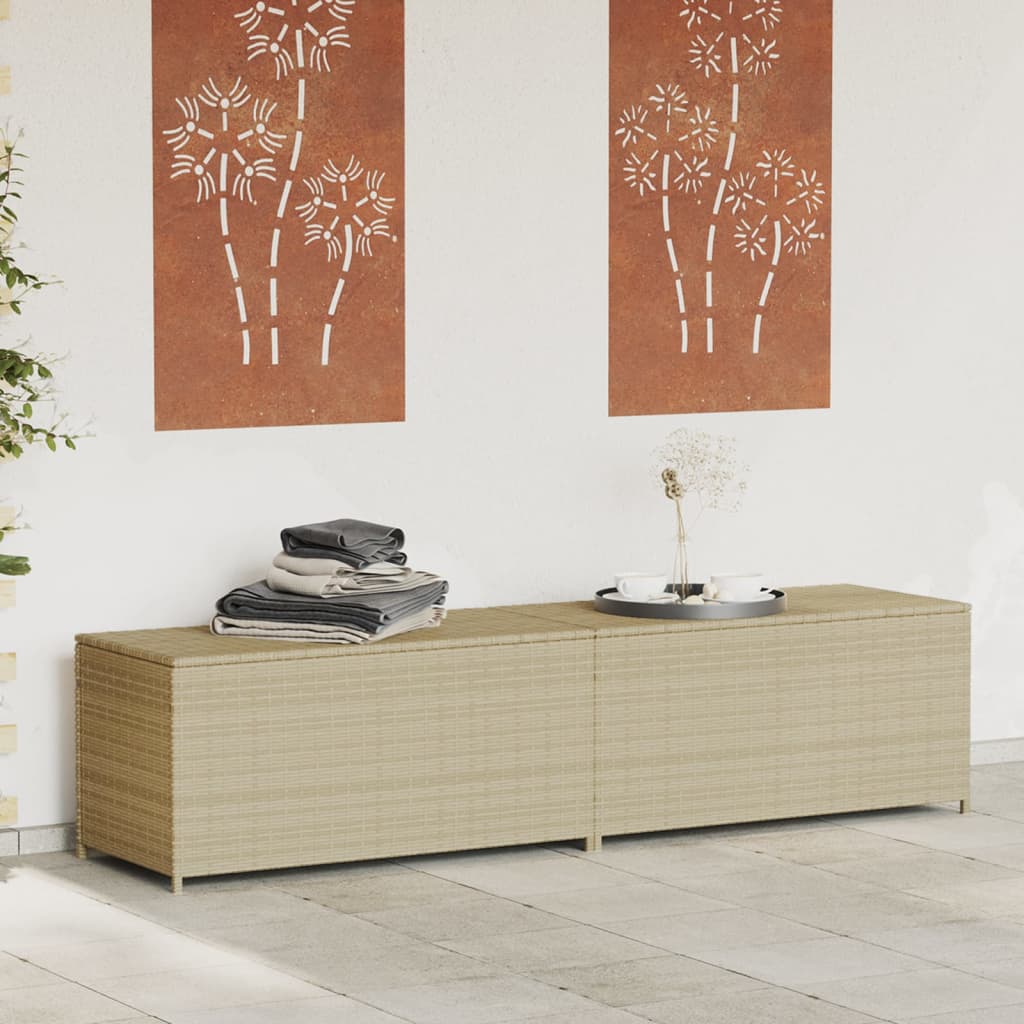 Contenitore da Giardino Beige Misto 469L in Polyrattan - homemem39