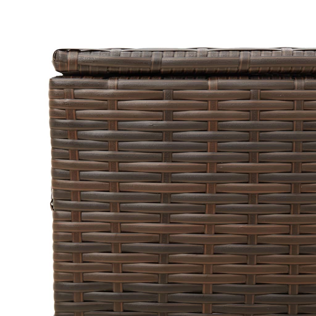 Contenitore da Giardino Marrone 291L in Polyrattan - homemem39