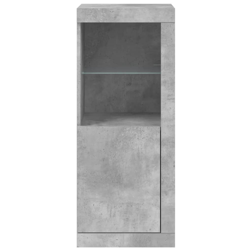 Credenza con Luci LED Grigio Cemento 41x37x100 cm - homemem39