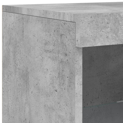 Credenza con Luci LED Grigio Cemento 41x37x100 cm - homemem39