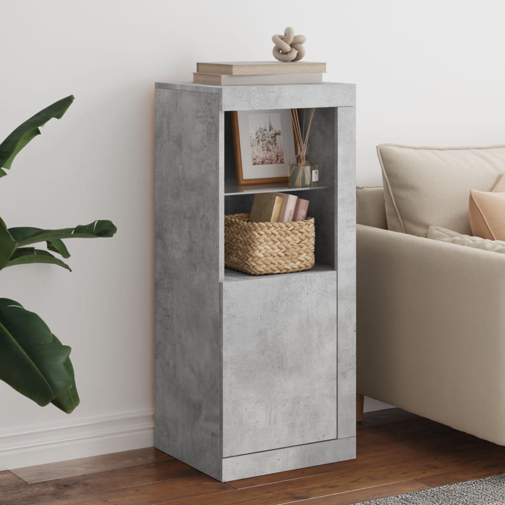 Credenza con Luci LED Grigio Cemento 41x37x100 cm - homemem39