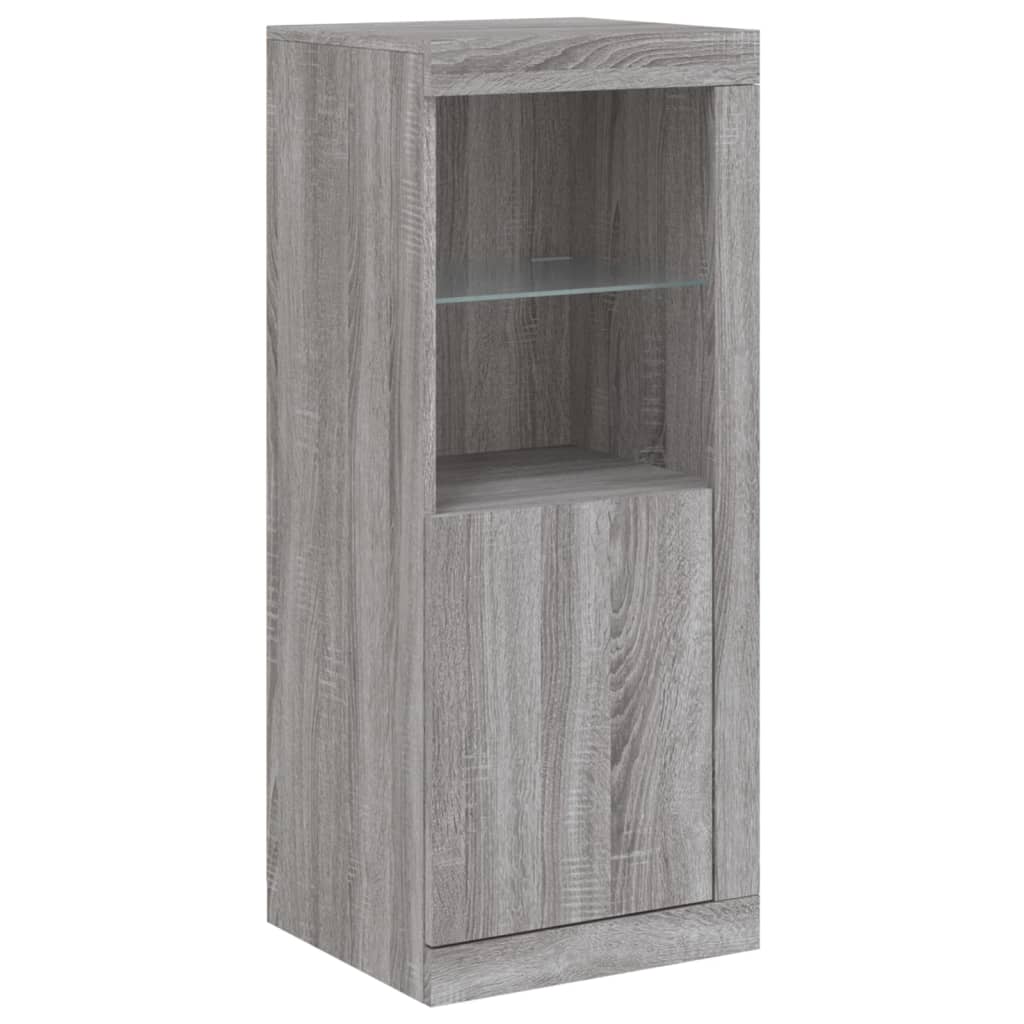 Credenza con Luci LED Grigio Sonoma 41x37x100 cm - homemem39