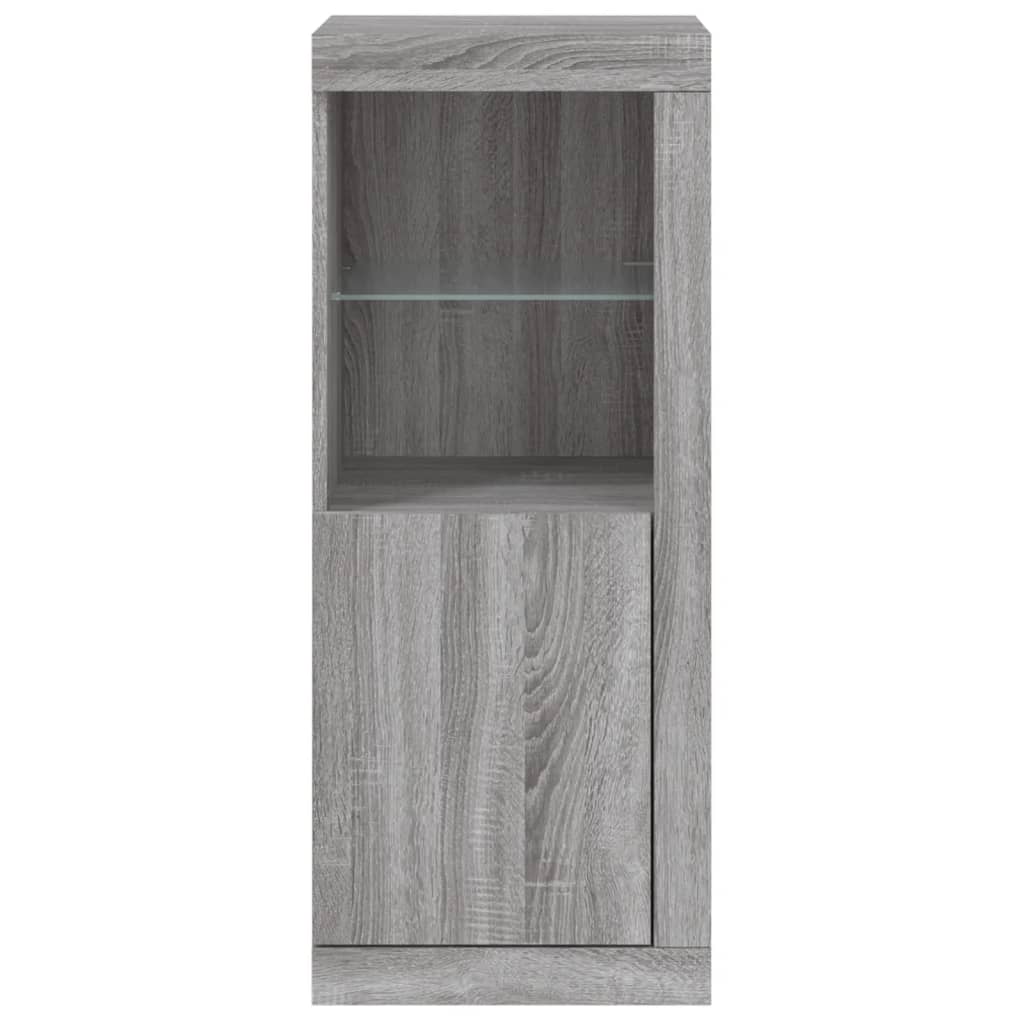 Credenza con Luci LED Grigio Sonoma 41x37x100 cm