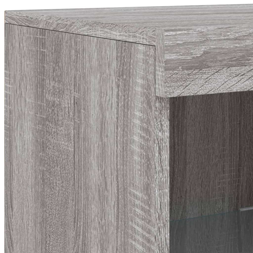 Credenza con Luci LED Grigio Sonoma 41x37x100 cm - homemem39