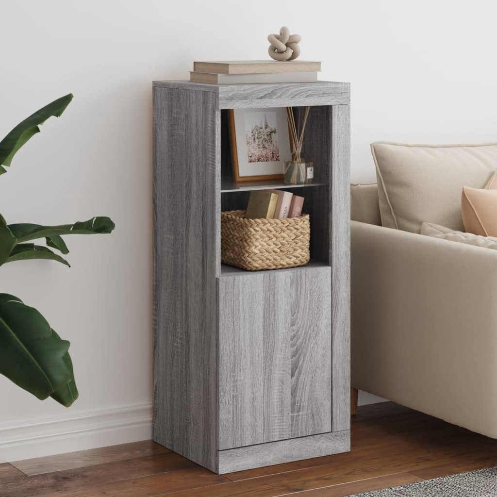 Credenza con Luci LED Grigio Sonoma 41x37x100 cm - homemem39