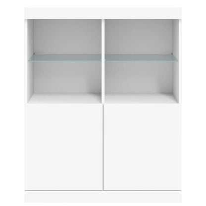 Credenza con Luci LED Bianca 81x37x100 cm - homemem39