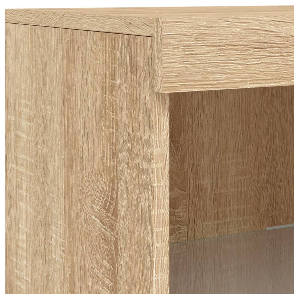 Credenza con Luci LED Rovere Sonoma 41x37x100 cm - homemem39