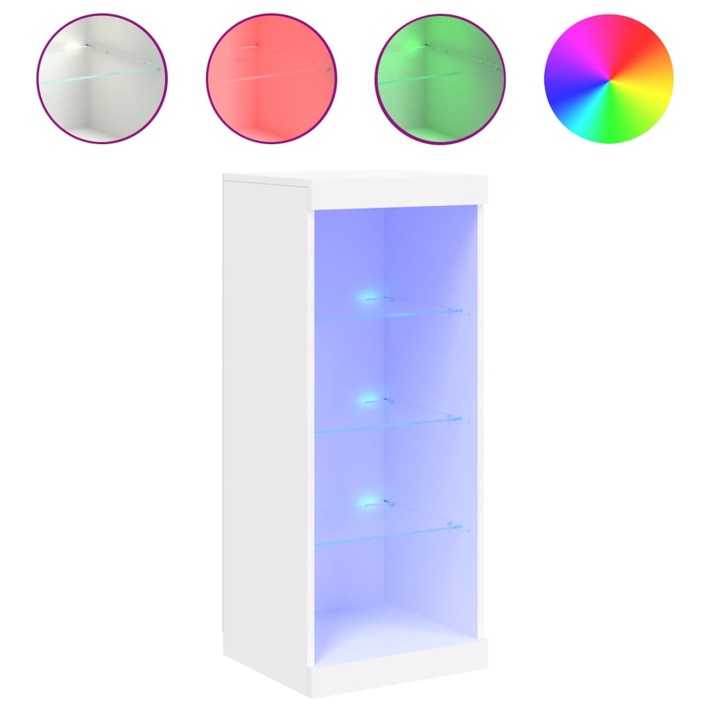 Credenza con Luci LED Bianca 41x37x100 cm