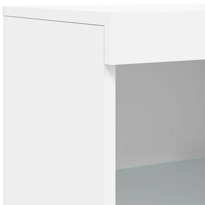 Credenza con Luci LED Bianca 41x37x100 cm