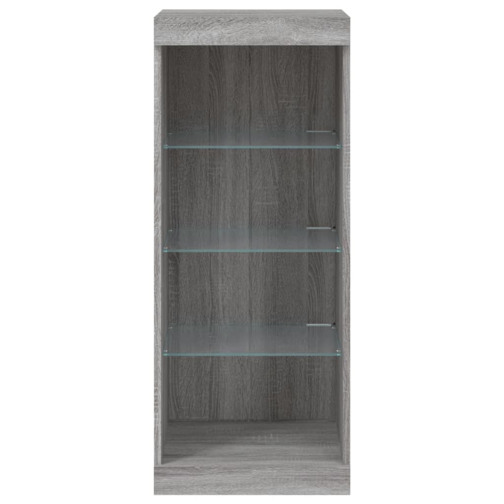 Credenza con Luci LED Grigio Sonoma 41x37x100 cm