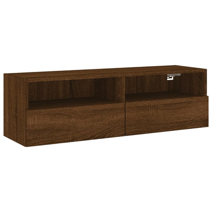 Mobile TV a Parete Rovere Marrone 100x30x30cm Legno Multistrato - homemem39